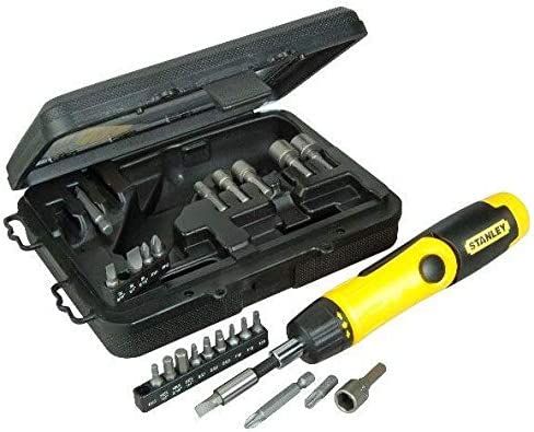Stanley Pistol Grip Ratchet Screwdriver Set, 0-63-022, 25 Pcs/Set