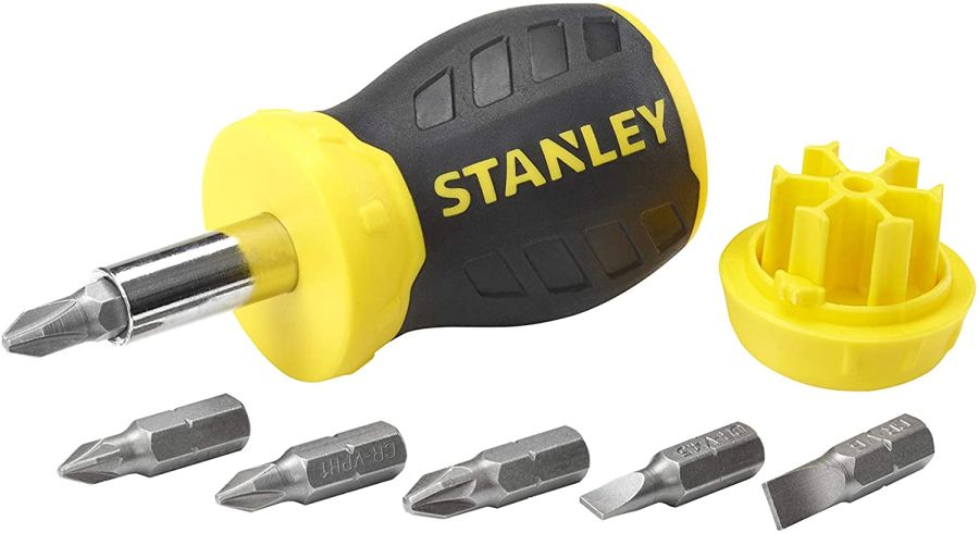 Stanley Stubby With Magnetic Tip Screwdriver Set, 0-66-357, 7 Pcs/Set