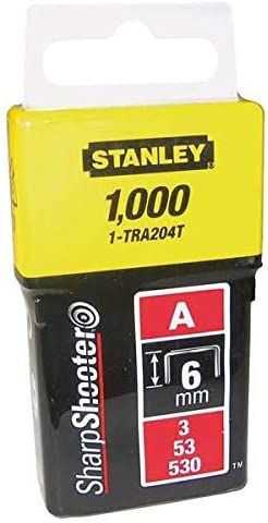 Stanley Staple Box, 1-TRA204T, 6MM, 1000 Pcs/Box