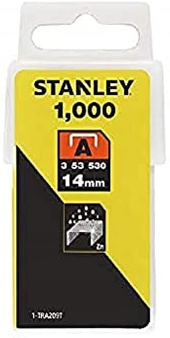 Stanley 1-Tra209T Type A Staples (1000 Piece), Silver 14 mm