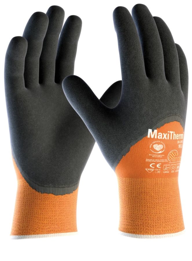 ATG MaxiTherm® 30-202 Cut Resistant Safety Gloves, 3/4 Coated Knitwrist, Thickness 2.50 mm, Size 6 (XS) Length 220 mm