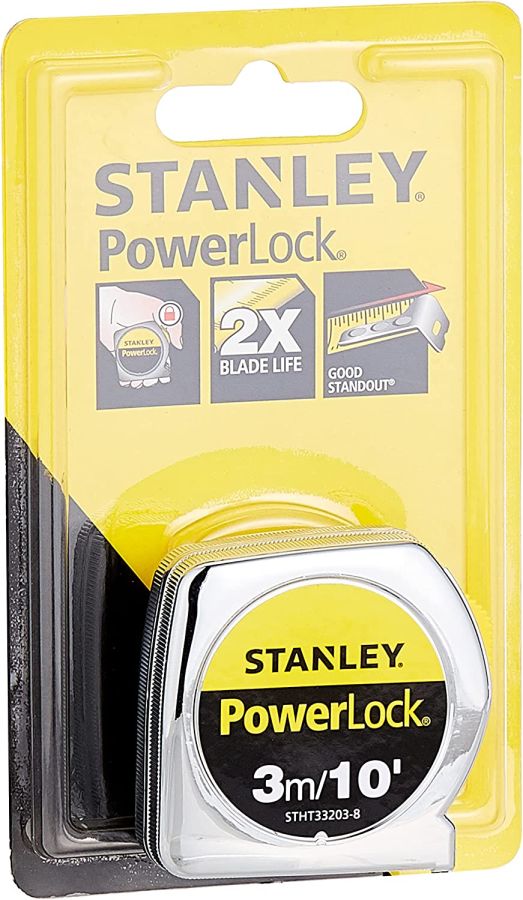 Stanley - Power Lock, Tape Measuring Tape, 3M/10"