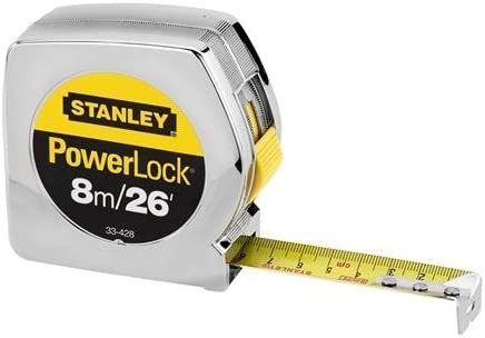 Stanley Powerlock Measuring Tape, 33-428, 8M/26' x 1" 