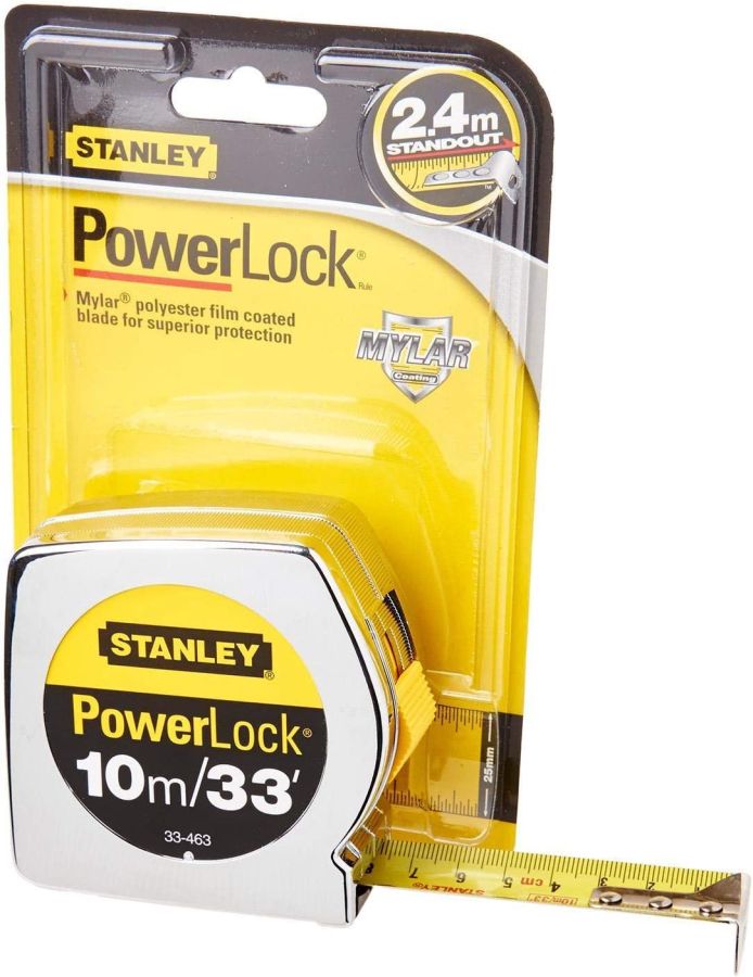 Stanley Powerlock Measuring Tape, 33-463T, 10 Mtrs