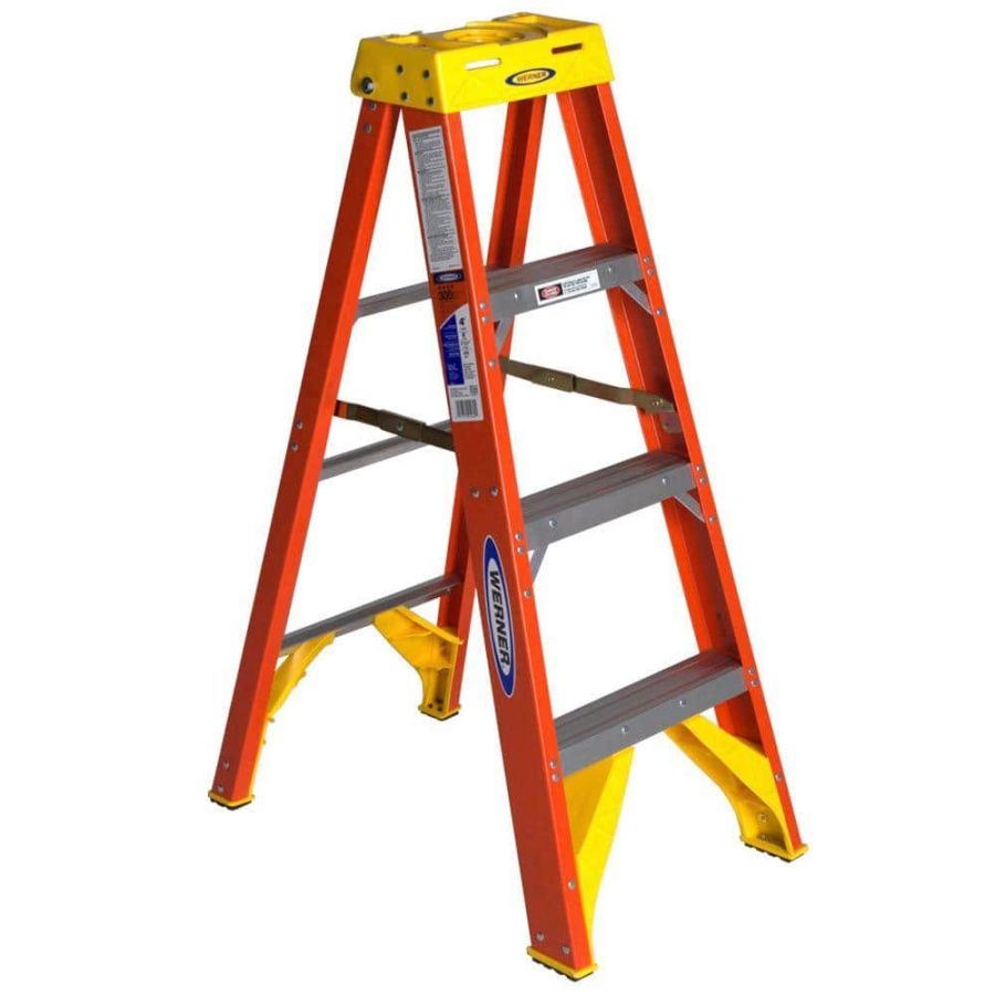 Altec Werner Step Ladder, 6204, 4 Steps, 1.12 Mtrs, 136 Kg Weight Capacity