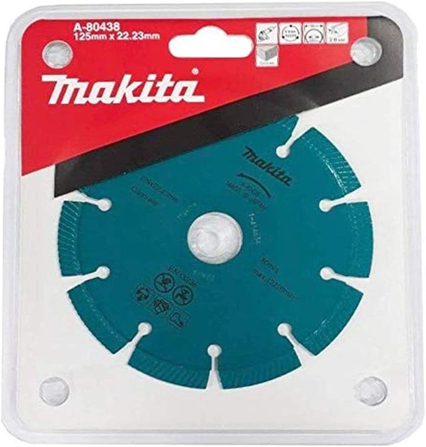 Makita Segmented Wave Diamond Blade, A-80438, Dry, 125MM, Blue