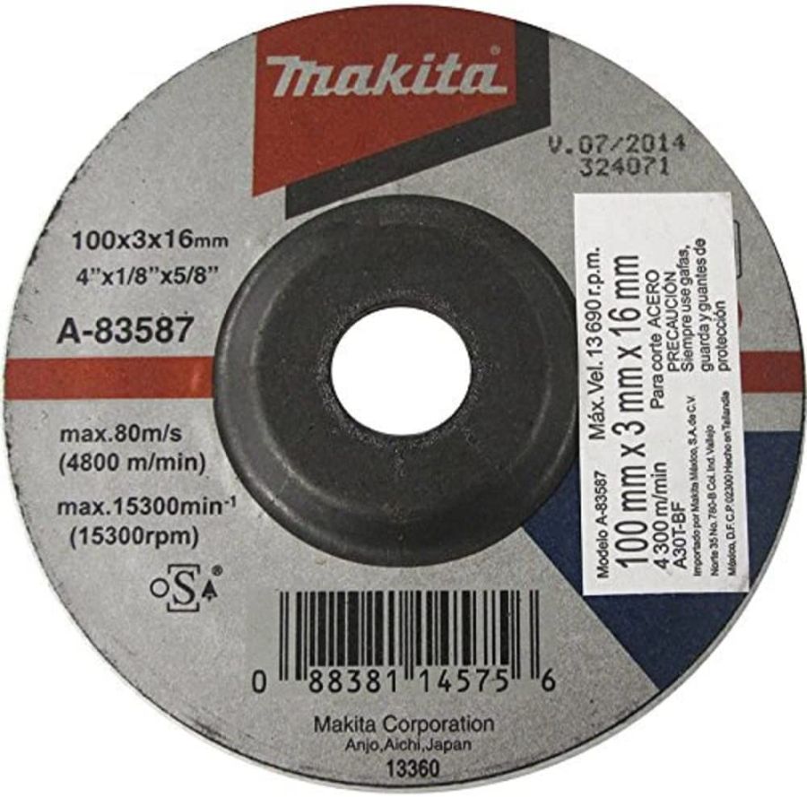 Makita Cutting Wheel, A-83587, A30T, 100mm