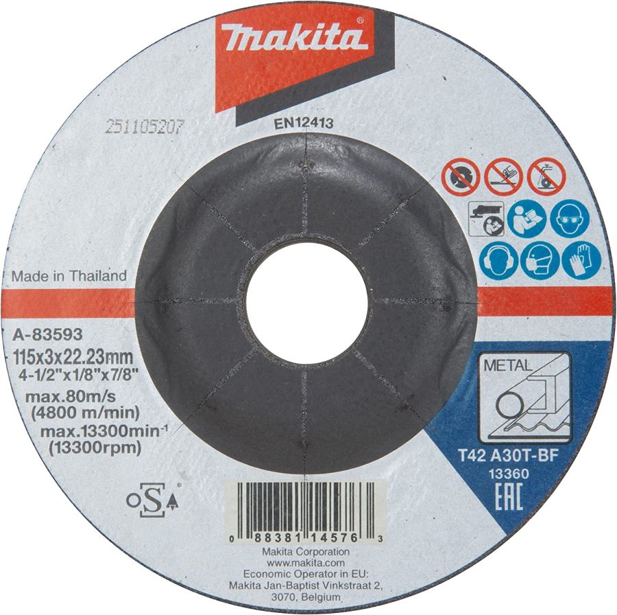 Makita Cutting Wheel, A-83593, A30T, 115mm