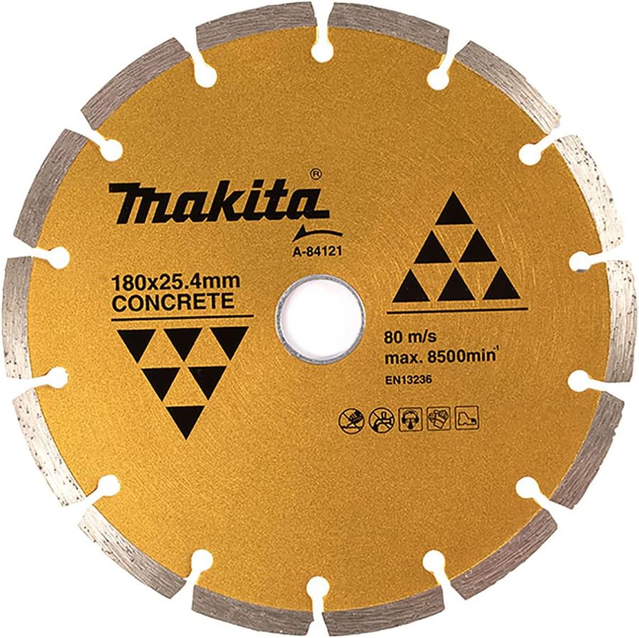 Makita Segmented Diamond Blade, A-84121, Dry, 180MM, Gold