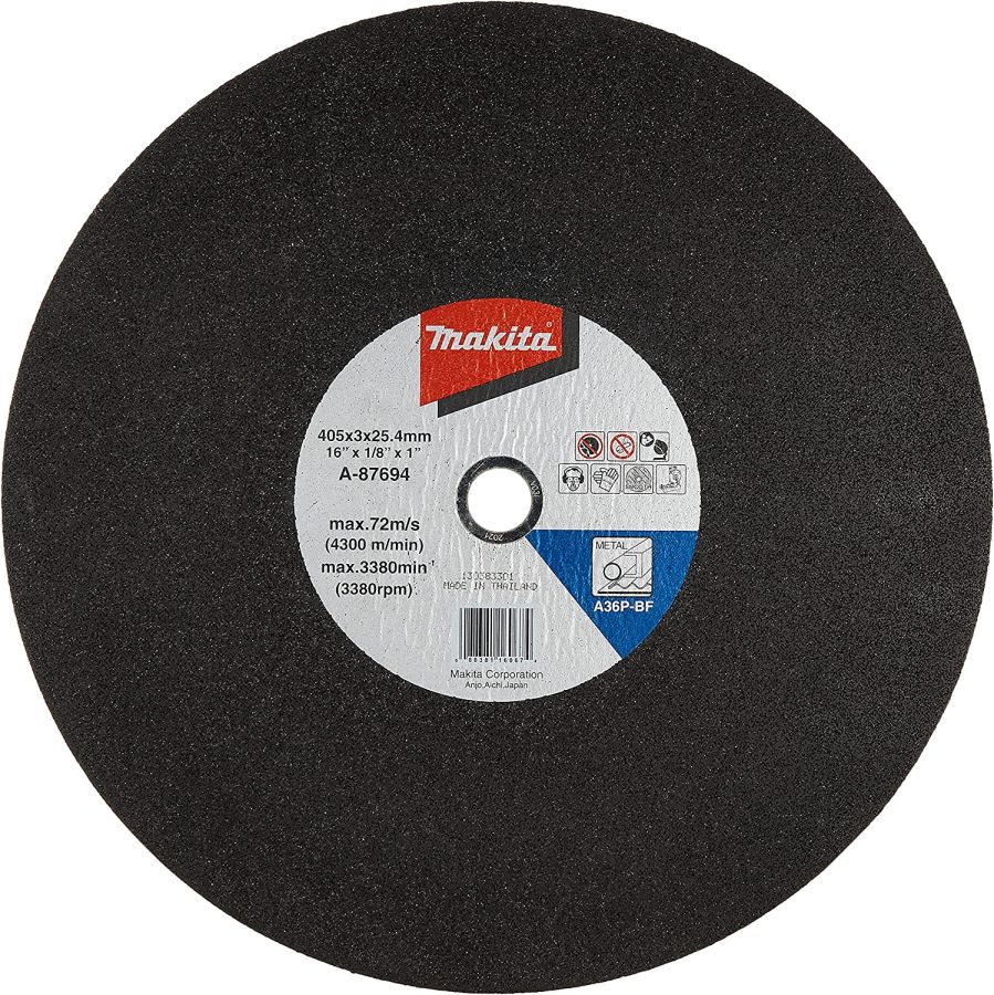 Makita Abrasive Cut Off Wheel, A-87694, A36P, 405mm, PK25