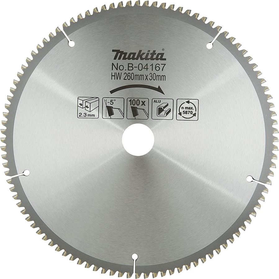 Makita Aluminium Cutting Saw Blade, B-04167, 260x30MM, 100 Teeth