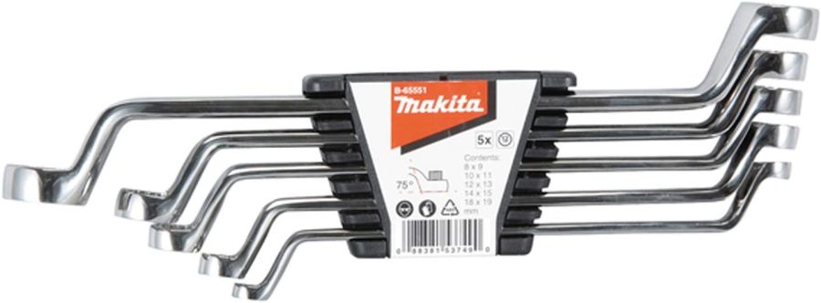 Makita Double Box End Wrench Set, B-65551, 5PCS