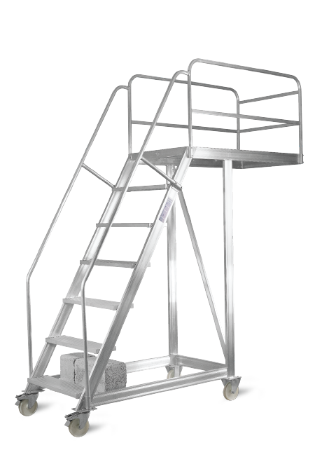 KT Plus 5+1 Steps Cantilever Staircase Ladder KTCSAL6 with 250 KG Loading Capacity, Platform Height 1500mm and Overall Width 900mm