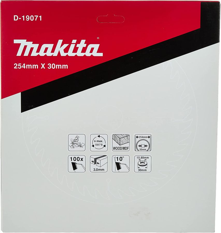 Makita MDF Cutting Saw Blade, D-19071, 254x30MM, 100 Teeth