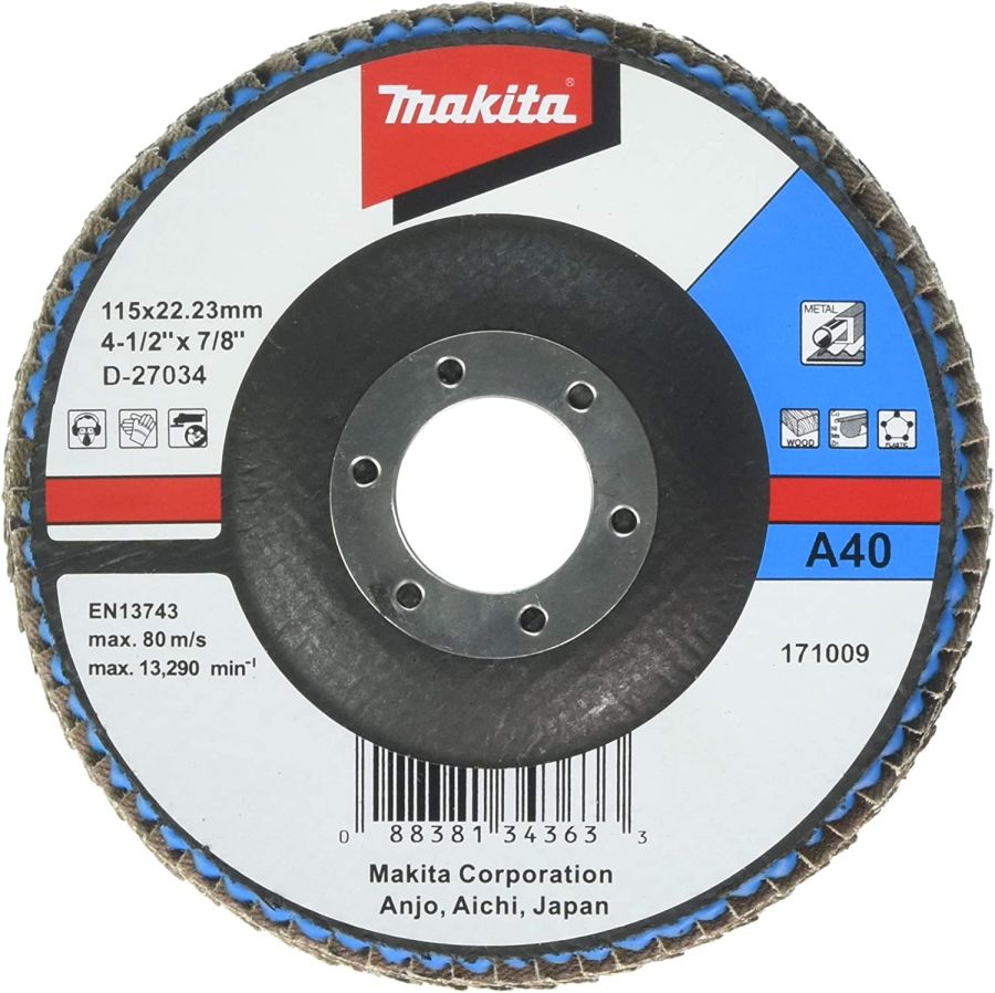 Makita Flap Disc, D-27034, A40, 115MM
