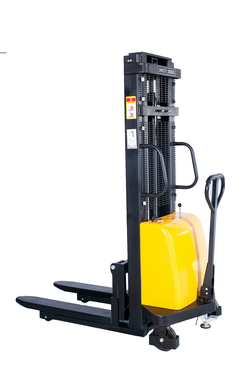 Eagle Semi Electric Stacker, Loading Capacity 1500 KG, Maximum Lifting Height 1600 mm for Warehouse and Material Handling with 1 Year Warranty