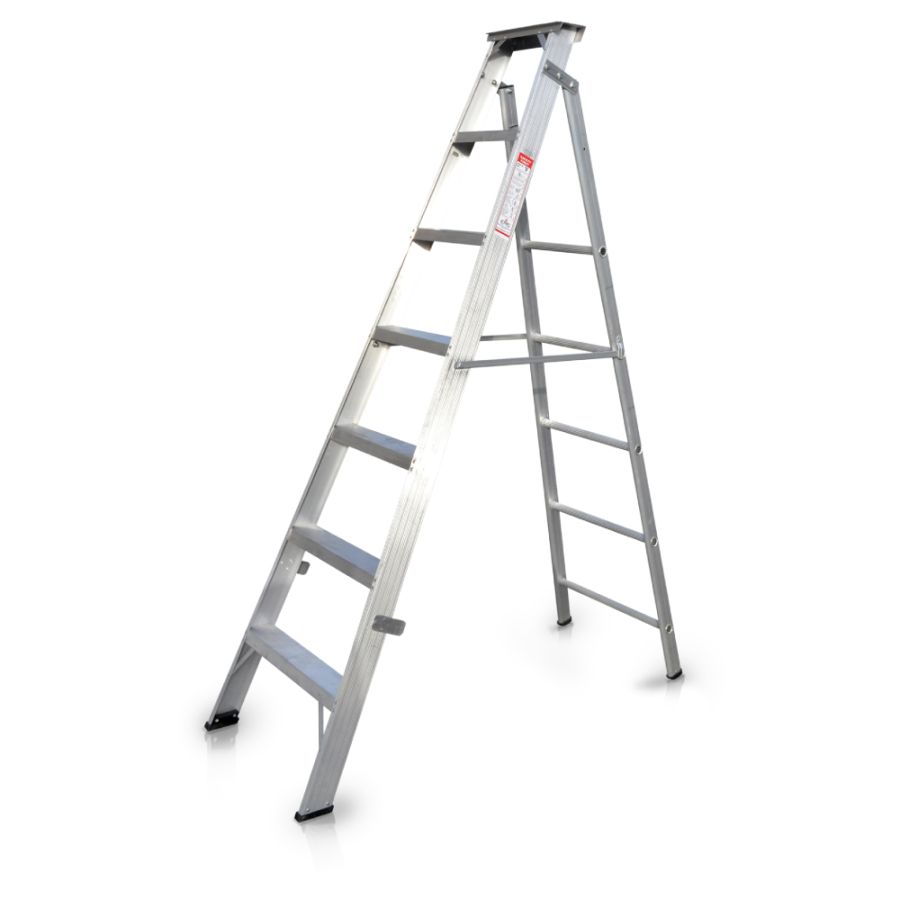 EMC Dual Purpose Ladder, EDPL-7, Aluminum, 2 Sides, 7 Steps, 3.9 Mtrs, 113 Kg