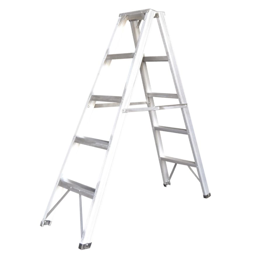 EMC Double Sided Ladder, EDSL-04, Aluminum, 2 Sides, 4 Steps, 1.05 Mtrs, 90.71 Kgs