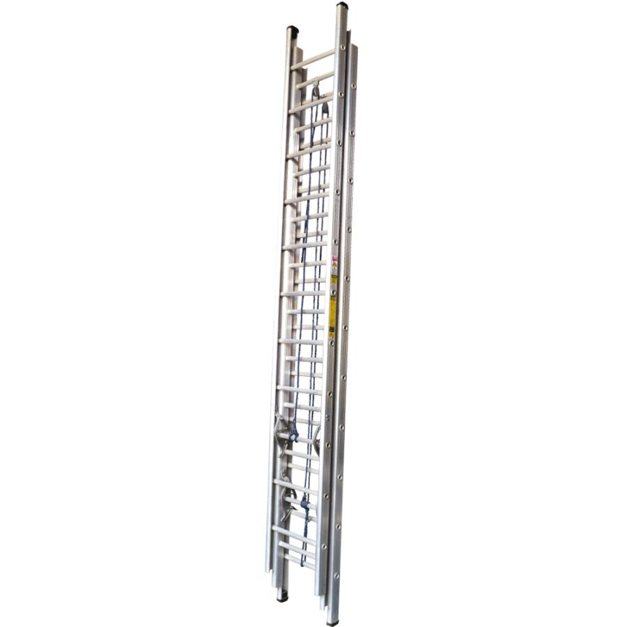 EMC Triple Extension Ladder, EHTL-09, Aluminum, 1 Side, 9 Steps, 2.4 Mtrs, 113.39 Kgs