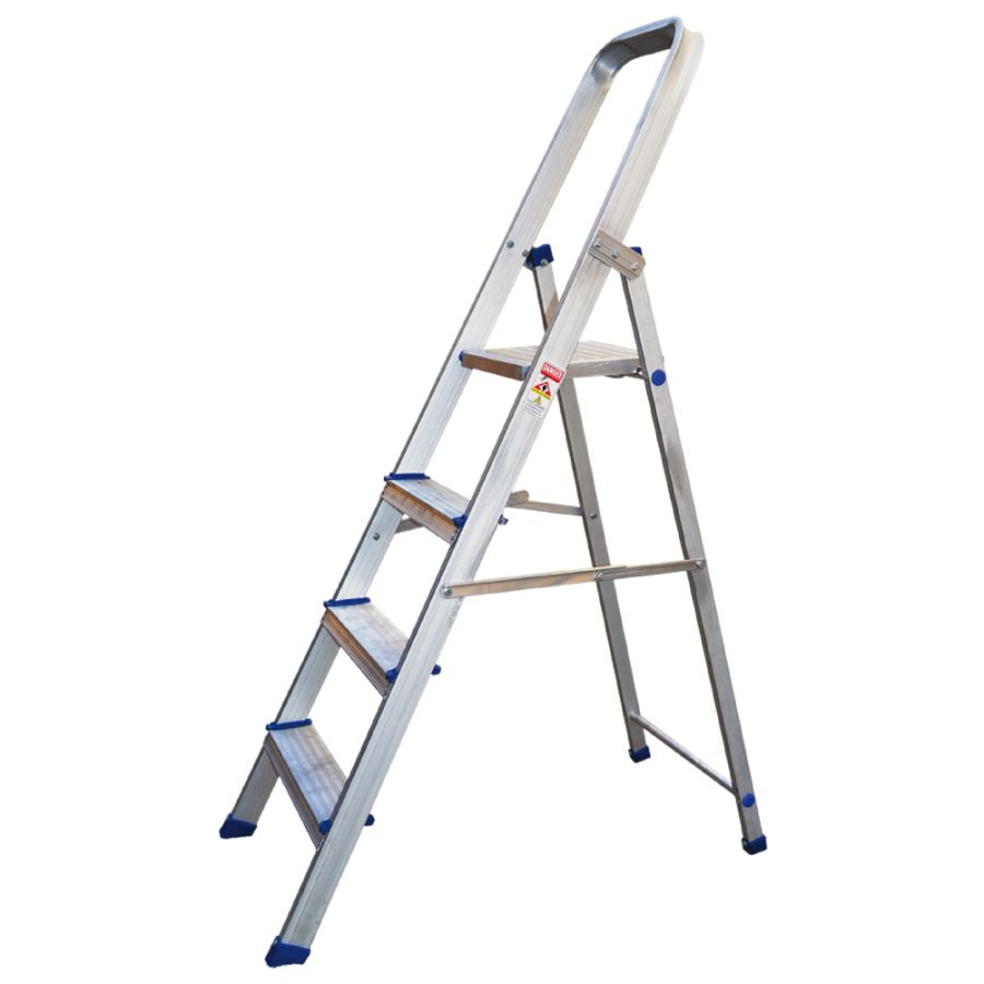 EMC Platform Step Ladder, ESL-04, Aluminum, 1 Side, 4 Steps, 1.2 Mtrs, 90.71 Kgs