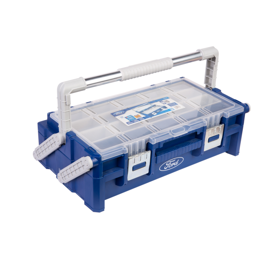 Ford Plastic Tool Box, FHT0318, Blue