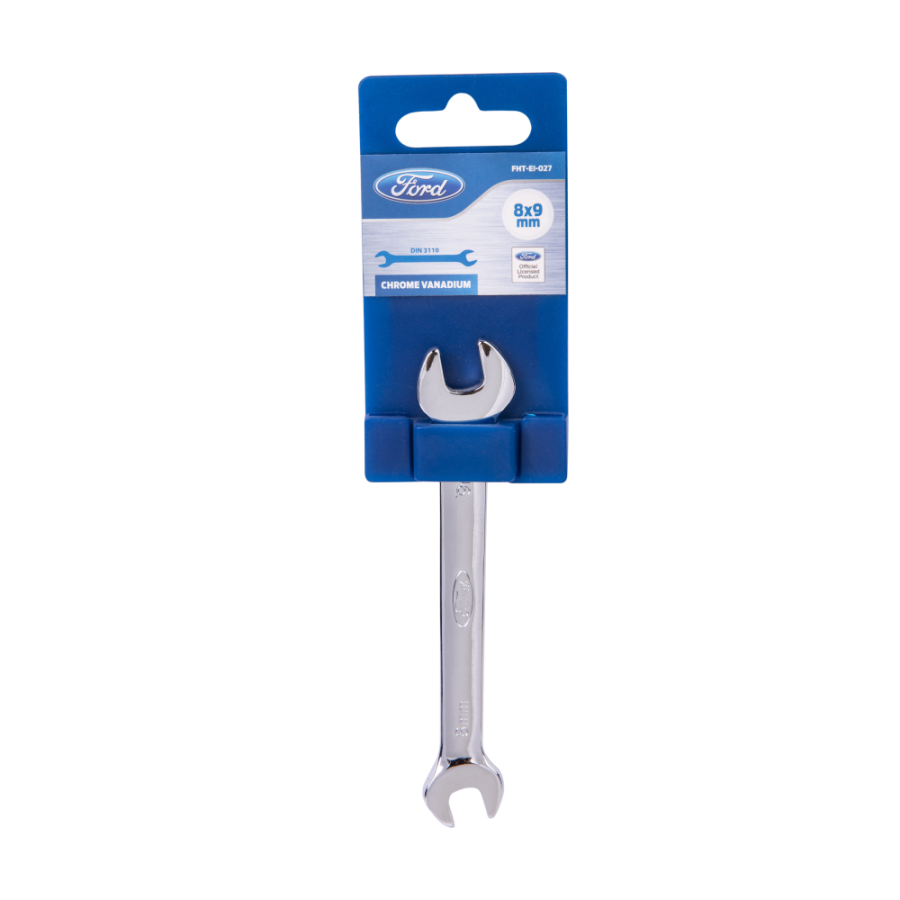 Ford Double Open Spanner, FHT-EI-027, 8 X 9MM, Silver