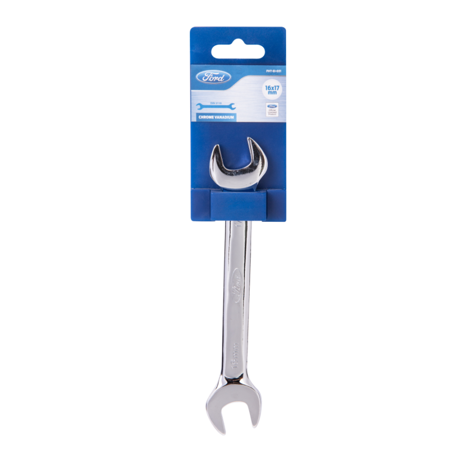 Ford Double Open Spanner, FHT-EI-031, 16 X 17MM, Silver