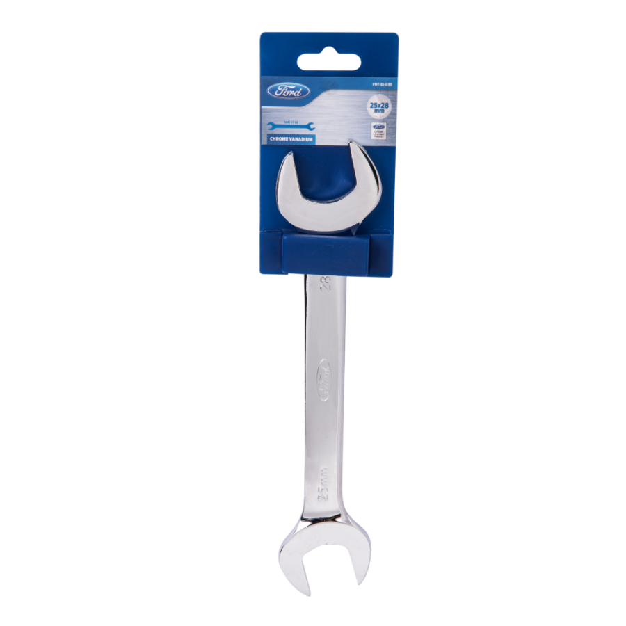 Ford Double Open Spanner, FHT-EI-035, 25 X 28MM, Silver