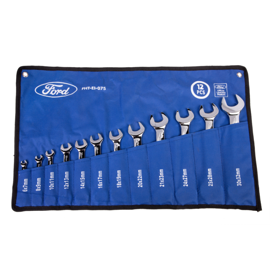 Ford Double Open Spanner Set, FHT-EI-075, 12PCS