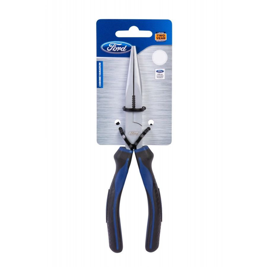 Ford Long Nose Plier, FHT-J-001, 6 Inch, Blue/Silver