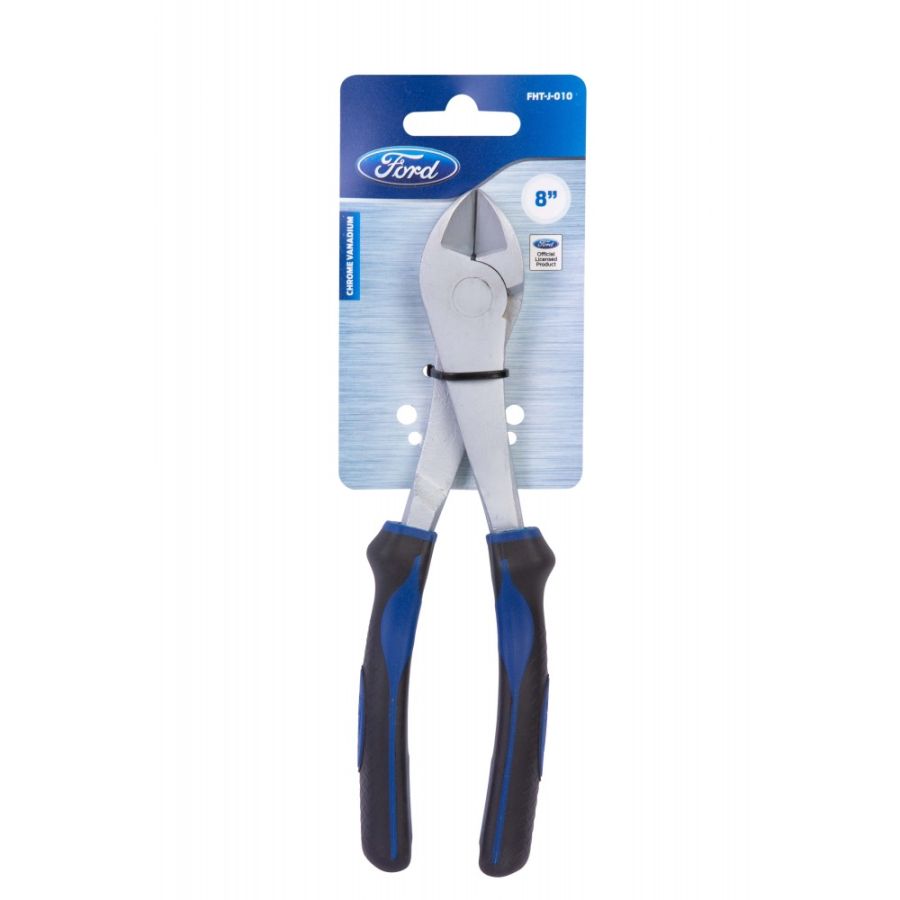 Ford Big Head Diagonal Plier, FHT-J-010, 8 Inch, Black and Blue