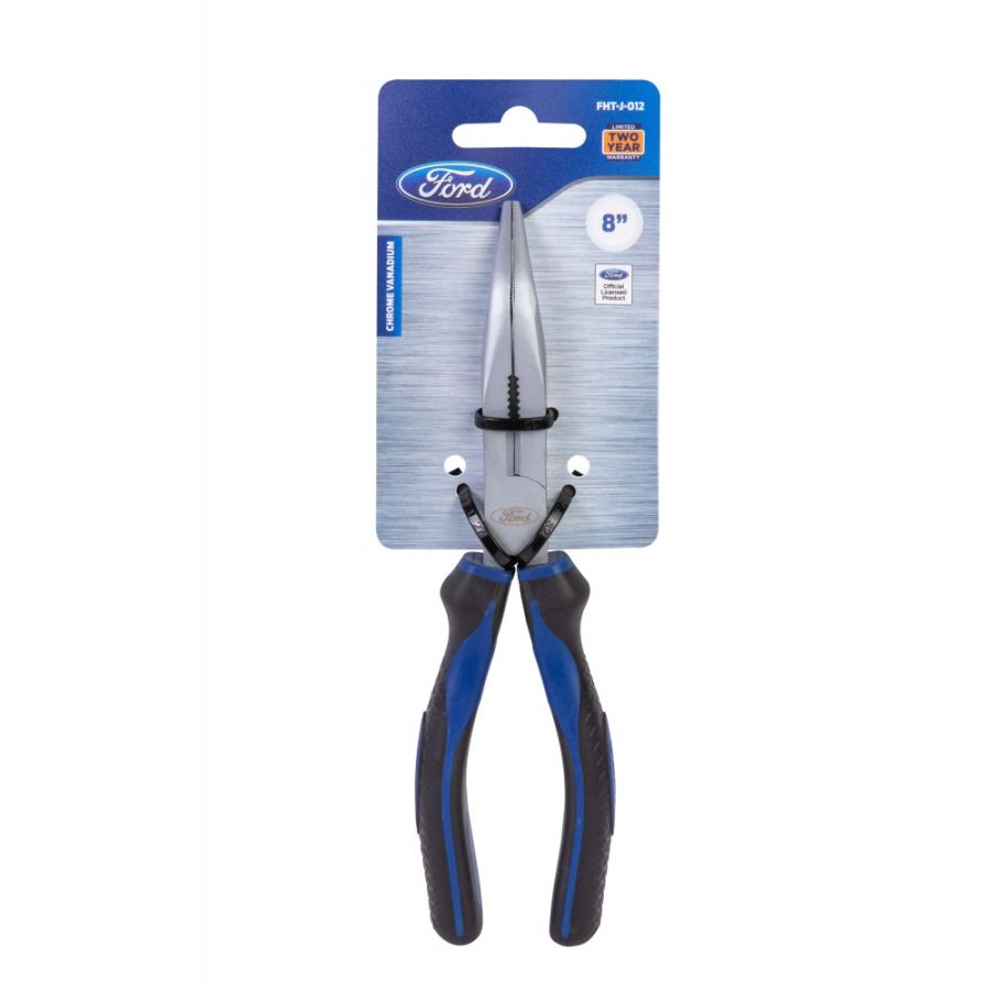 Ford Bent Nose Plier, FHT-J-012, 8 Inch, Black and Blue