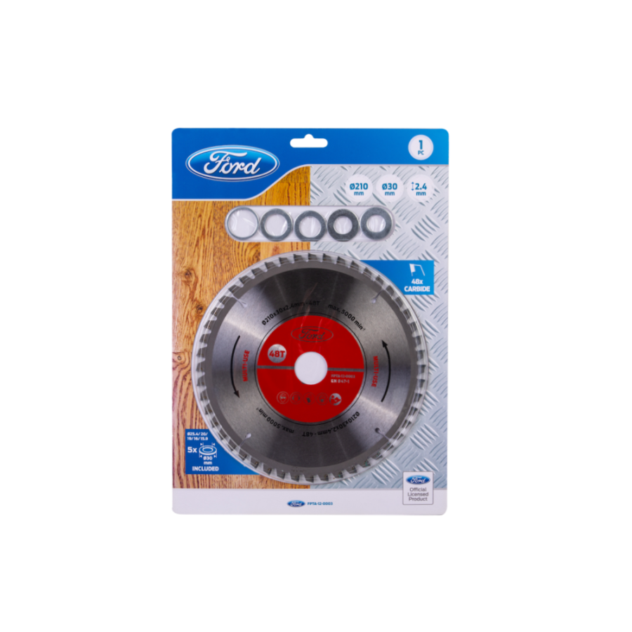 Ford Circular Saw Blade, FPTA-12-0003, 210MM, 48 Teeth