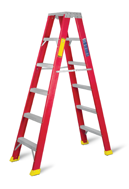 KT Plus Fiber Glass Double Sided Ladder KTFRPDS4 with 150 KG Loading Capacity and No. of Steps 4, Height 1140 mm, Width 450 mm