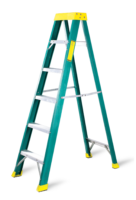 KT Plus Fiber Glass Single Sided Ladder KTFRPSS4 with 130 KG Loading Capacity and No. of Steps 4, Height 1140 mm, Width 460 mm