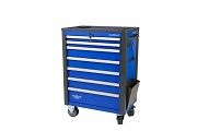 Gazelle Heavy Duty Rolling Tool Cabinet, G2907, 28.5 Inch, 7 Drawer, Black/Blue