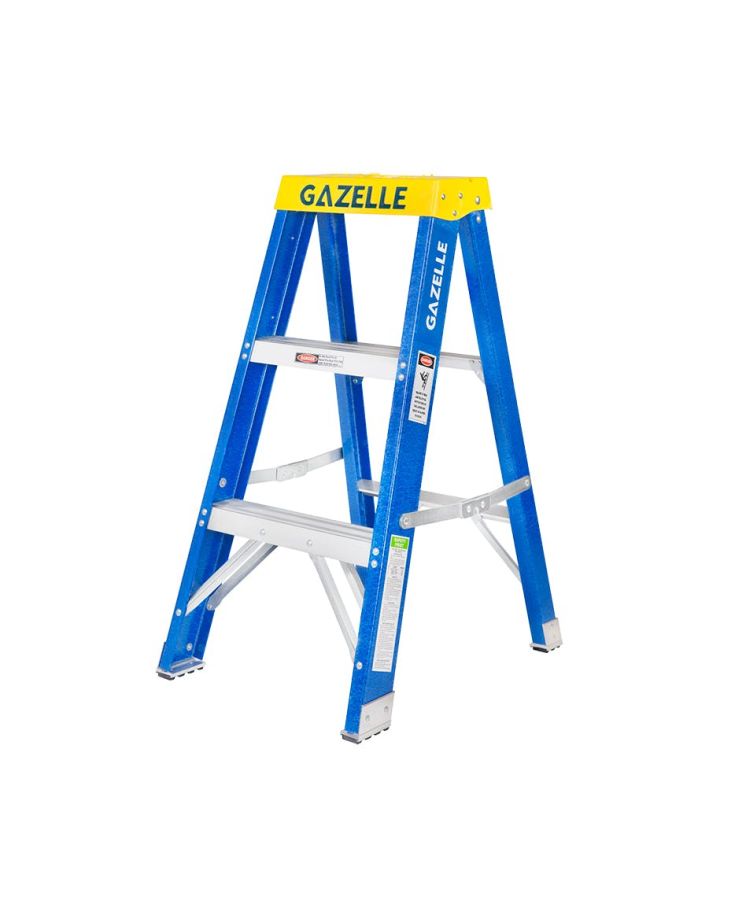 Gazelle Step Ladder, G3003, Fiberglass, 2.1 Mtrs Height, 136 Kg