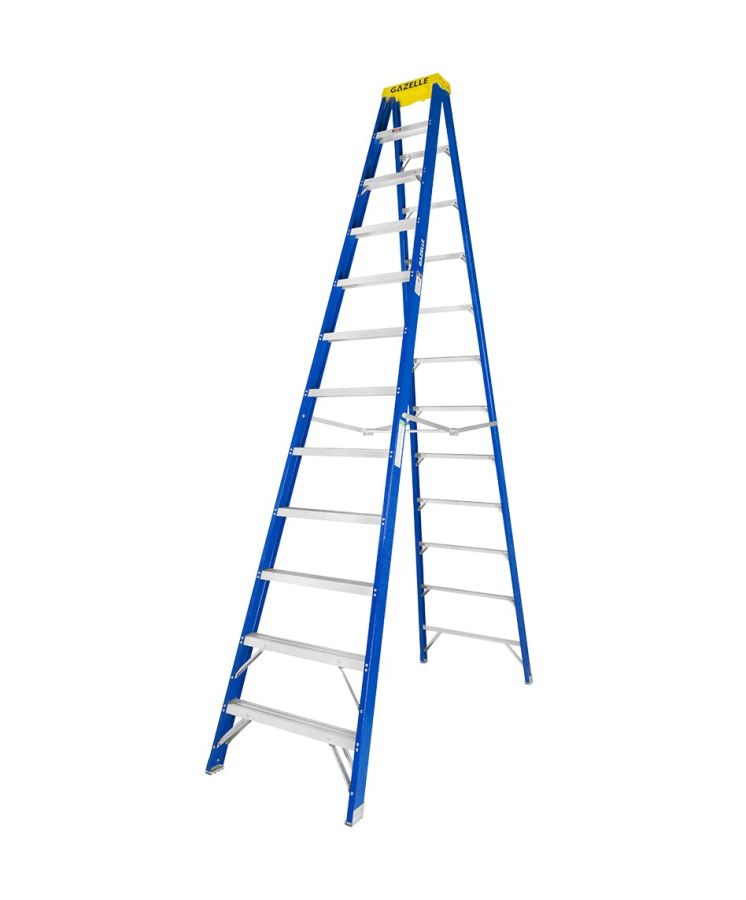 Gazelle Step Ladder, G3012, Fiberglass, 4.9 Mtrs Height, 136 Kg