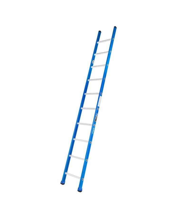 Gazelle Straight Ladder, G3210, Fiberglass, 10 Steps, 136 Kg