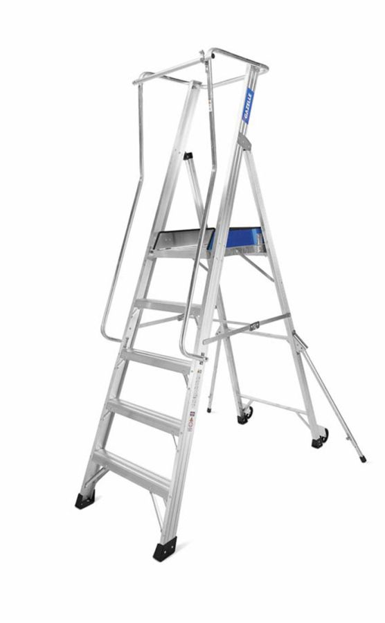 Gazelle Platform Ladder, G5805, Aluminium, 5 Steps, 3.3 Mtrs Height, 136 Kg