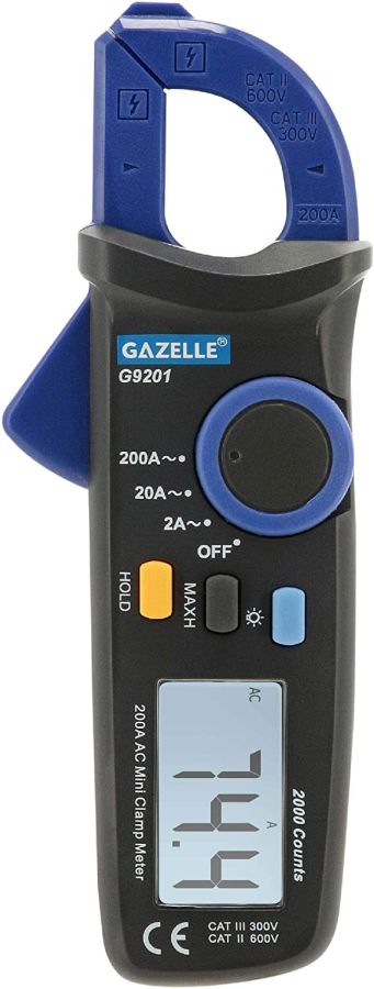 Gazelle Mini Clamp Meter, G9201, 200A