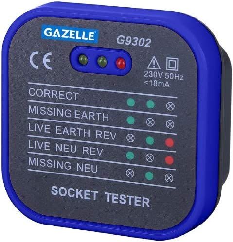 Gazelle Socket Tester, G9302, 250VAC, 13A