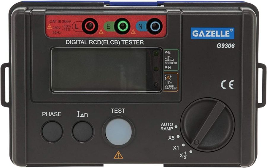 Gazelle RCD/ELCB Tester, G9306, 500mA