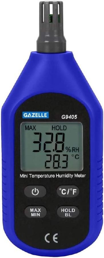 Gazelle Mini Temperature and Humidity Meter, G9405, -10 to 60 Deg.C