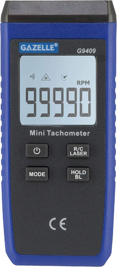 Gazelle Laser Tachometer, G9409, 0 to 99999RPM