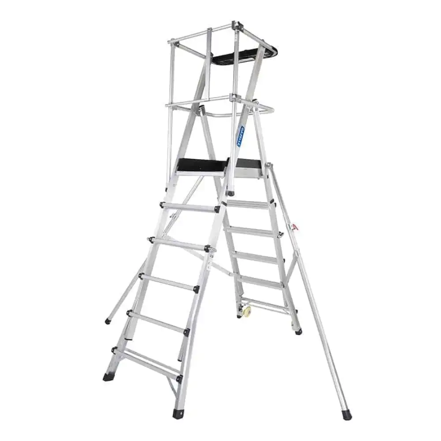 Gazelle 5-6.8ft Guardian Telescopic Platform Ladder, G1012, Platform Height 1.5-2.1m