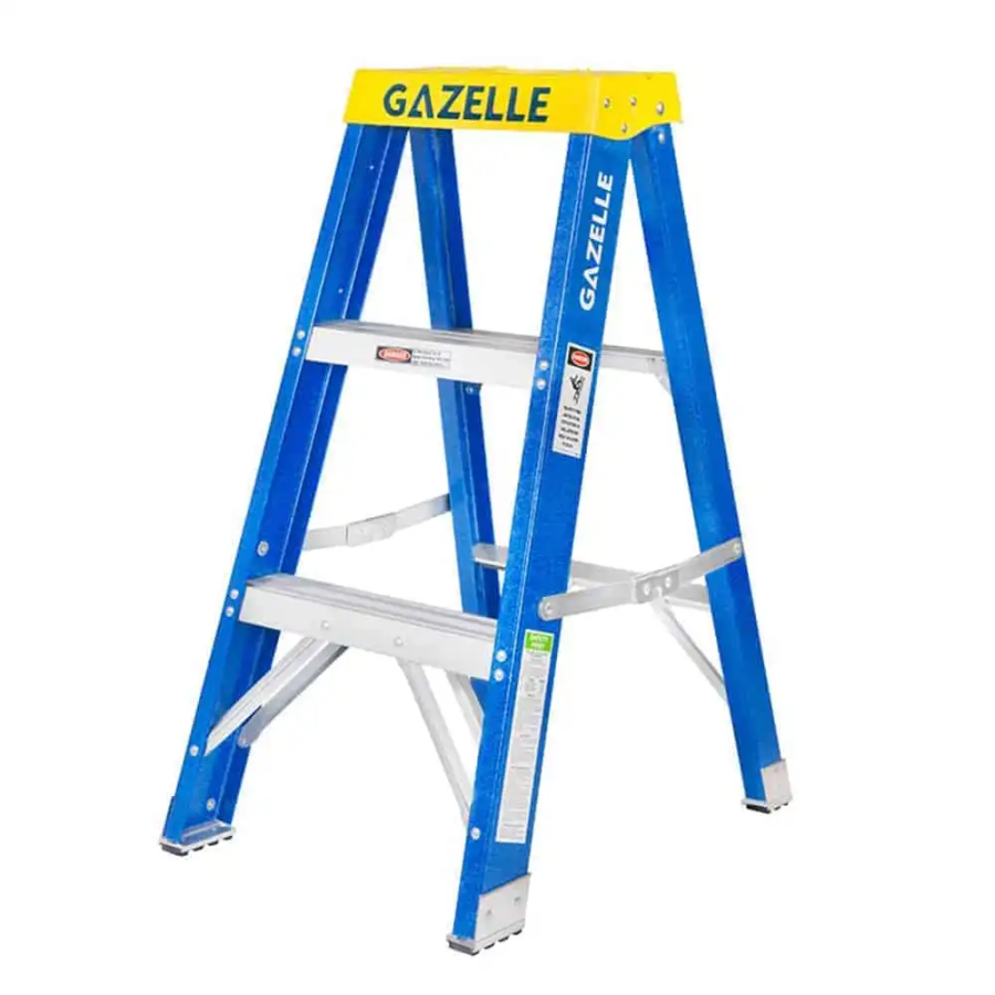 Gazelle 3ft Fiberglass Step Ladder, G3003, Height 0.9m