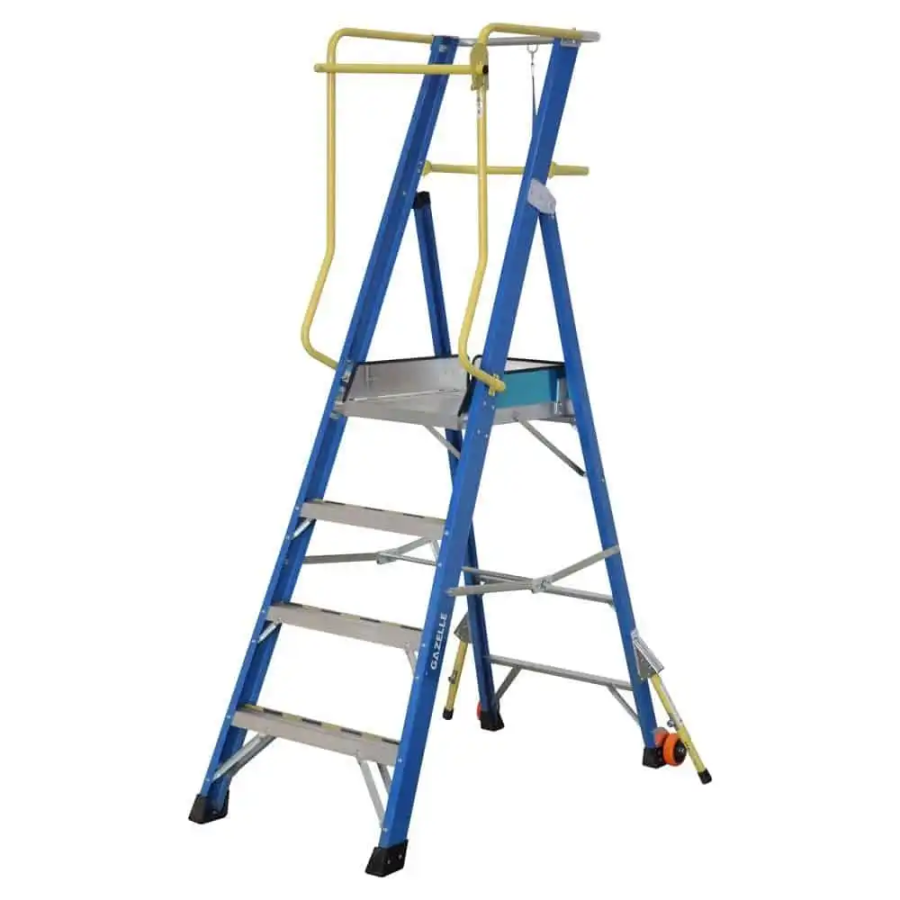 Gazelle 4ft Fiberglass Platform Ladder, G3804, Platform Height 1.2m