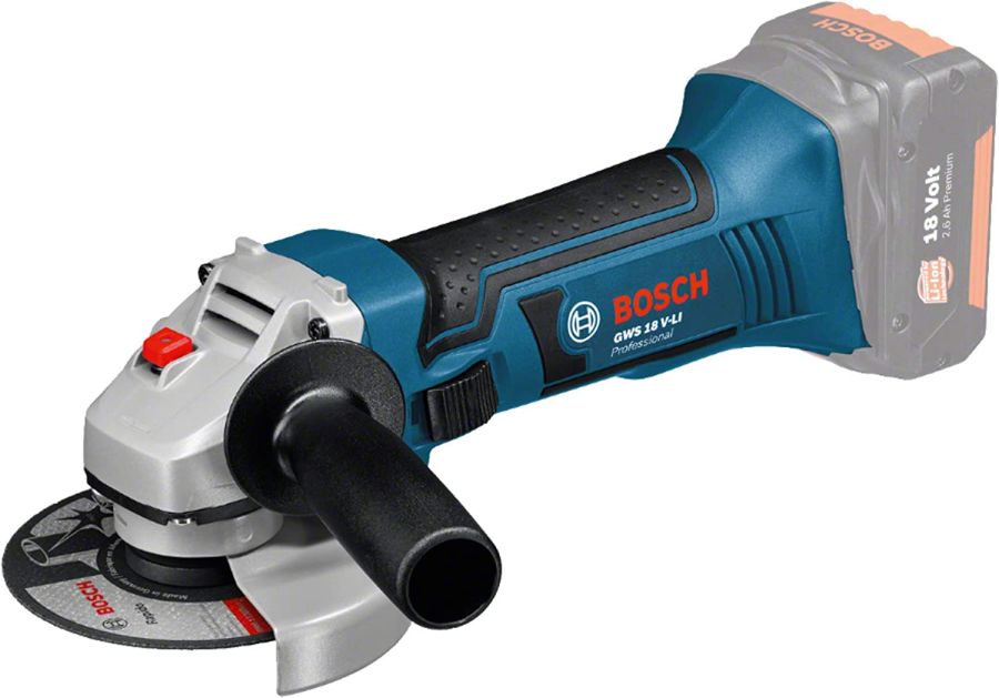 Bosch Cordless Angle Grinder With 2 Battery and Charger, GWS-18V-LI, 4.5 Inch, 18V