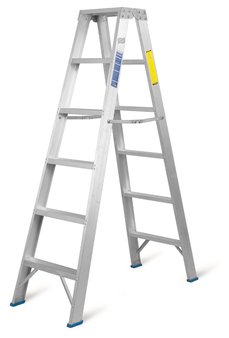 KT Plus 4 Steps Heavy Duty Two Way Ladder KTHDTWAL4 with 150 KG Loading Capacity, Height 1130mm and Width 440mm